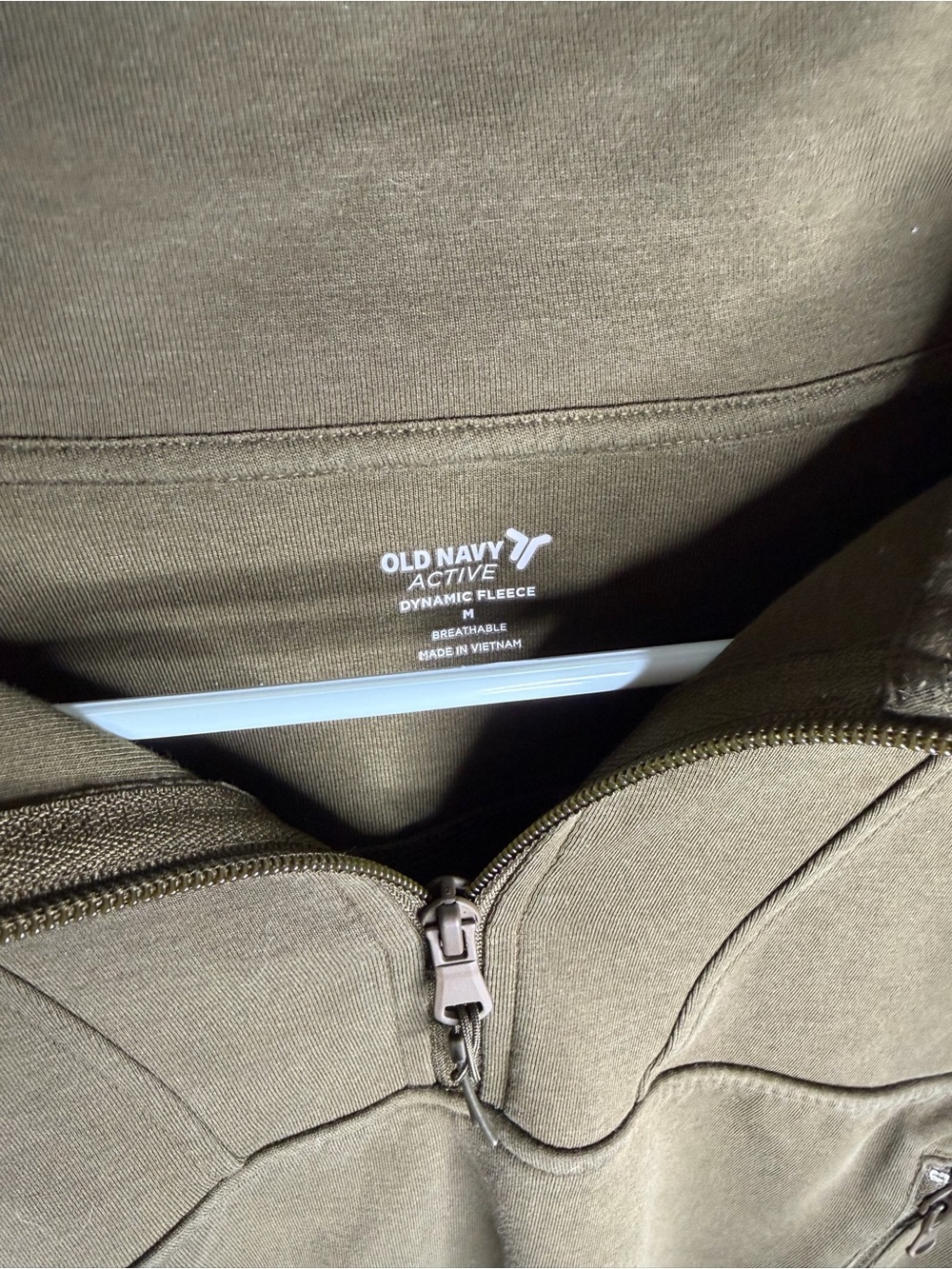 Old Navy Olive Green Half-Zip Pullover Sweatshirt - Picture 2 of 3
